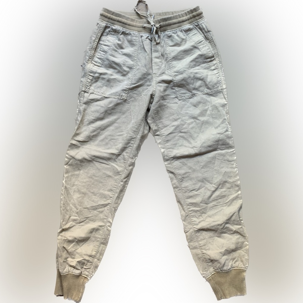 Gap Summer Pants Pull On Drawstring Joggers with Washwell | Tan / Khaki | Sz XS